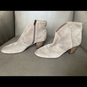 ASH taupe suede booties for women